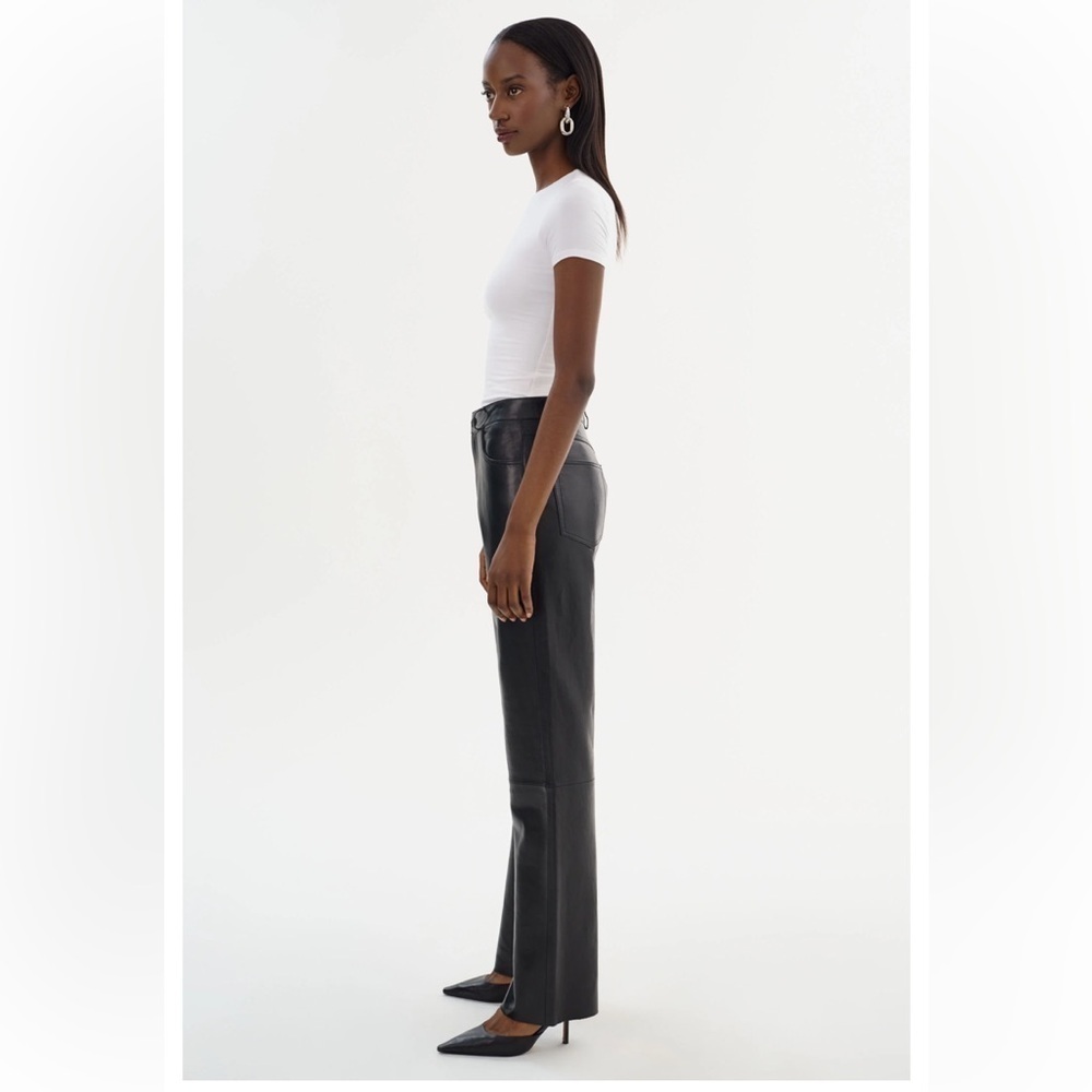 Danier Genuine Leather Pants black Size US 6 Black - Picture 3 of 13